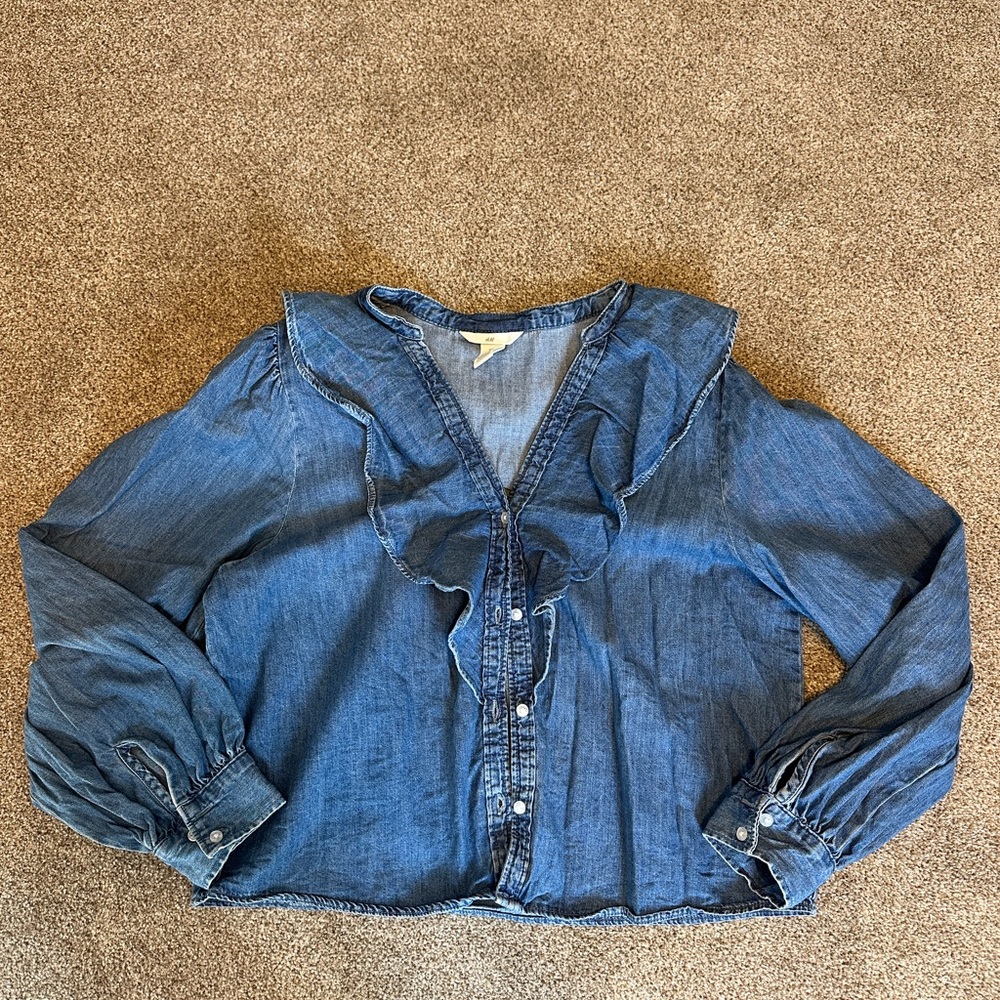 H&M Indigo Denim Top